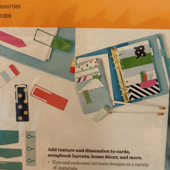 New Set of 2 thin metal die cuts and clear stamps for planner paper crafting - Picture 11 of 15